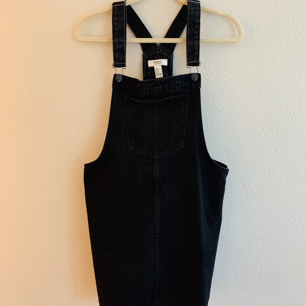 Denim overall dress